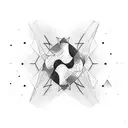 abstract time travel  tattoo design idea