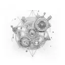 abstract time travel  tattoo design idea