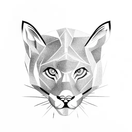 mountain lion tattoo design idea