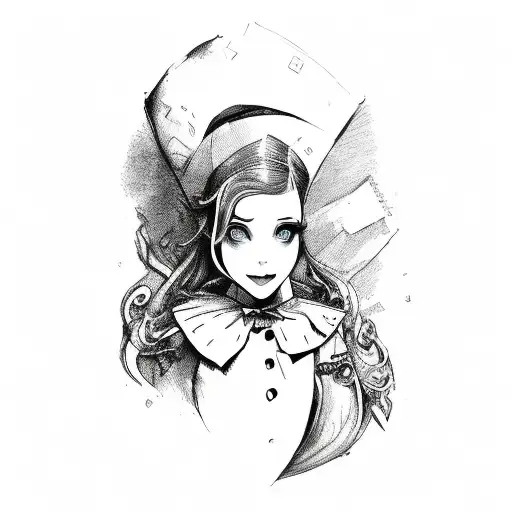 alice in wonderland tattoo design idea