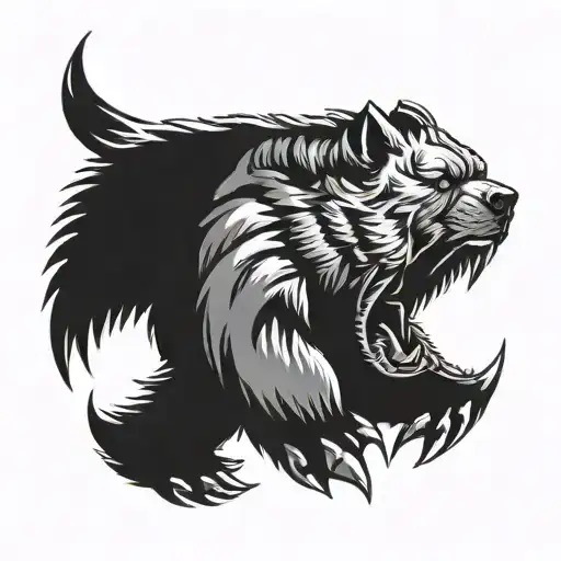 bear claw symbolizing strength tattoo design idea