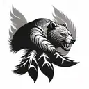 bear claw symbolizing strength tattoo design idea