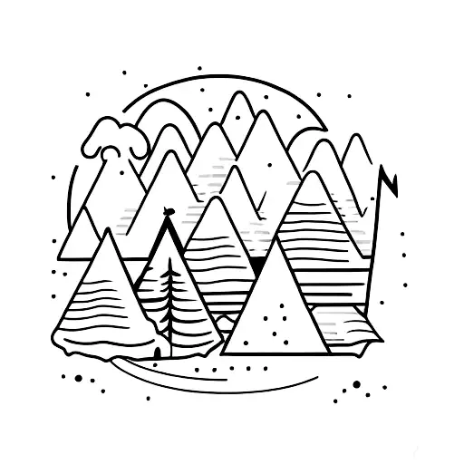 camping tattoo design idea
