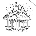 camping tree fire  tattoo design idea