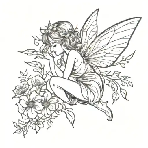 fairy tattoo design idea