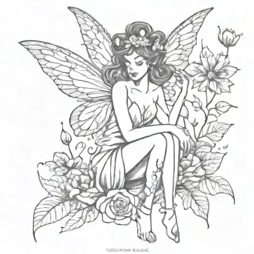 fairy tattoo design idea