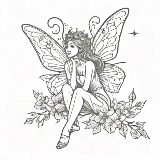 fairy tattoo design idea