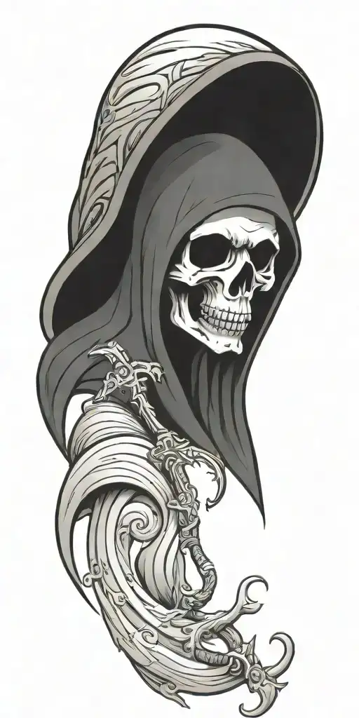 grim reaper death seal tattoo design idea