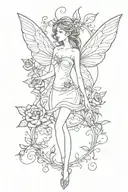 fairy tattoo design idea