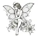 fairy tattoo design idea