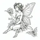 fairy tattoo design idea