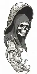 grim reaper death seal tattoo design idea