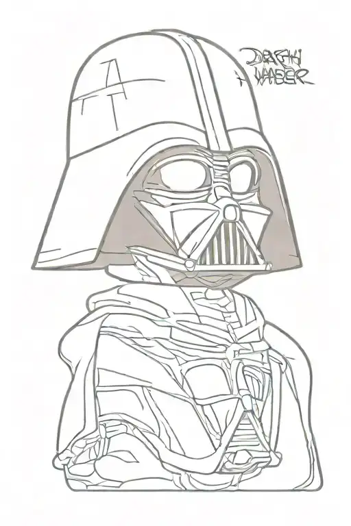 broken Darth Vader helmet that says you didn't kill anakin skywalker, I did tattoo design idea