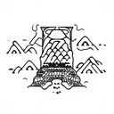 sardinia shape mammuthones nuraghe tattoo design idea