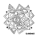 sardinia shape mammuthones nuraghe tattoo design idea