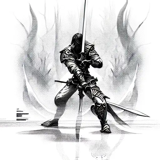 Sword tattoo design idea