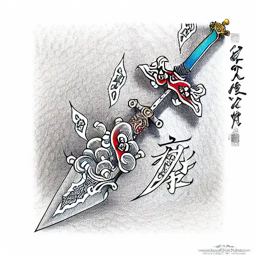 Sword tattoo design idea