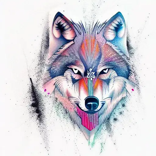 Wolf tattoo design idea