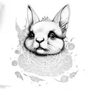 Alice falling down the rabbit hole with a trail of lace tattoo design idea