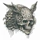 depression, anxiety, adhd anxiety mental health tattoo design idea