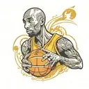 basketball with 24 kobe bryant tattoo design idea