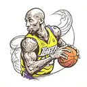 basketball with 24 kobe bryant tattoo design idea