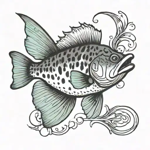 crappie bass catfish tattoo tattoo design idea