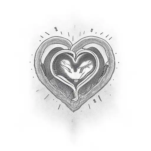 Myles inside a heart with key tattoo design idea