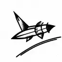 rocket ship  tattoo design idea