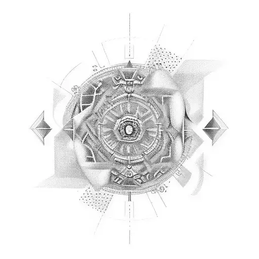 The tattoo will be located on your forearm and will feature an abstract 3D image with a geometric style. It will be desi tattoo design idea