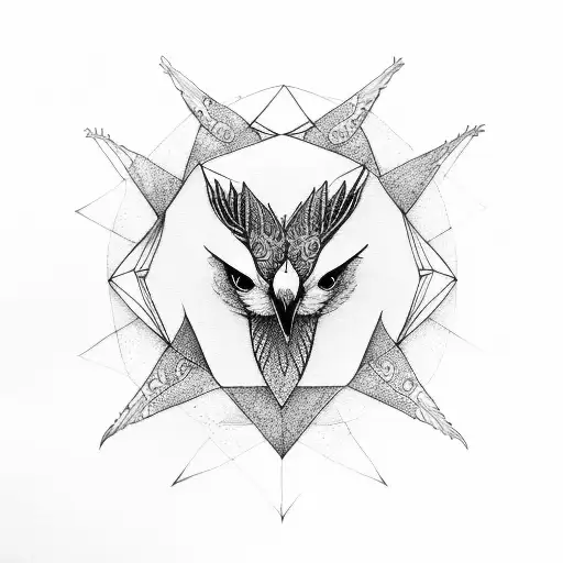 Mandala blue Jay  tattoo design idea