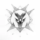 Mandala blue Jay  tattoo design idea