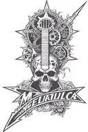 Metallica skull logo incorporated tattoo design idea