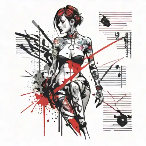 the word slut 4 u tattoo design idea