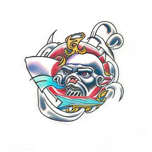 posiedon tattoo design idea