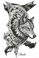 paradox wolf tattoo design idea