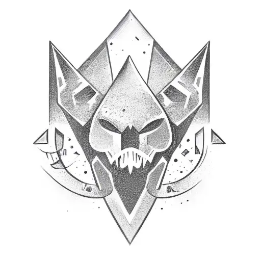 trophy with equipmetn in background tattoo design idea