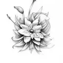 Lillys, Daisys and Holly tattoo design idea