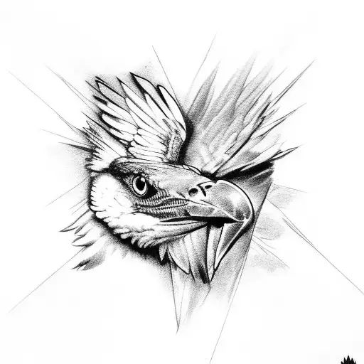 Raven and snake tattoo design idea