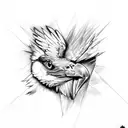 Raven and snake tattoo design idea