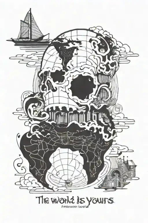 the world is yours Scarface   tattoo design idea