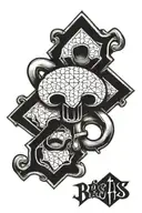 brass knuckles diamond tattoo design idea