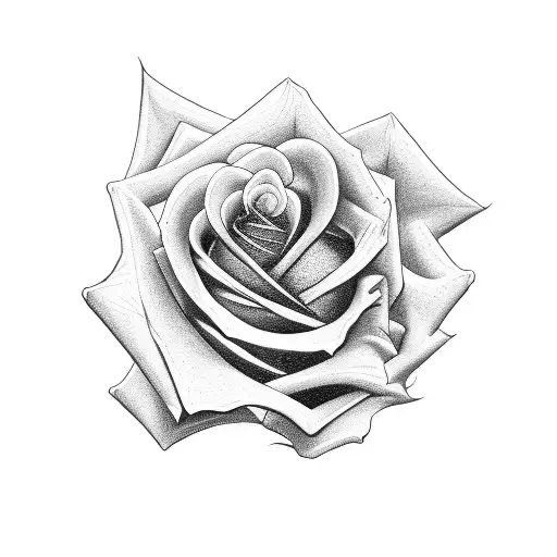 dead, rose, skun tattoo design idea