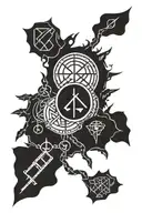 Slavic symbolism runes solar symbols tattoo design idea