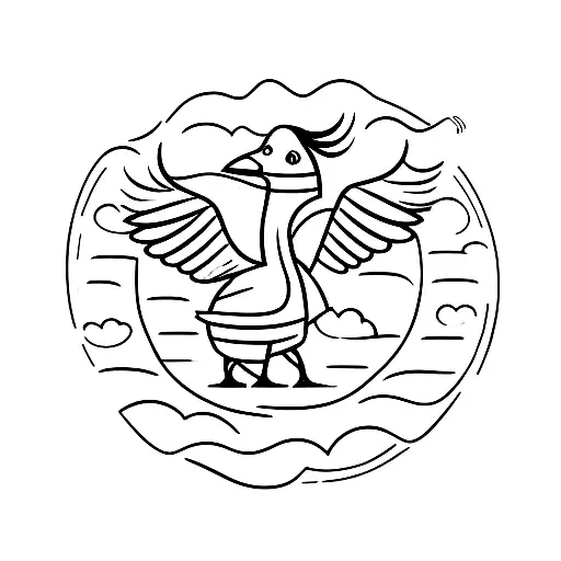 a silly goose  tattoo design idea