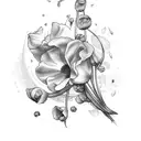 Sweet pea tattoo design idea