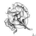 Sweet pea tattoo design idea