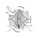 scissors cutting paper plane road minimal tattoo design idea