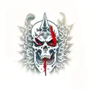 Grim Reaper with sword eyes asserting dominance tattoo design idea