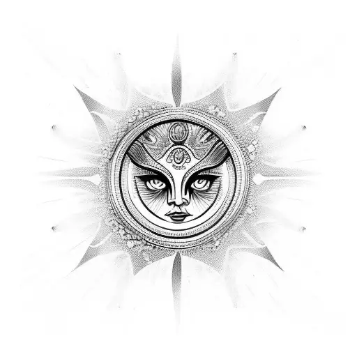 virgo, mercury, chiron tattoo design idea